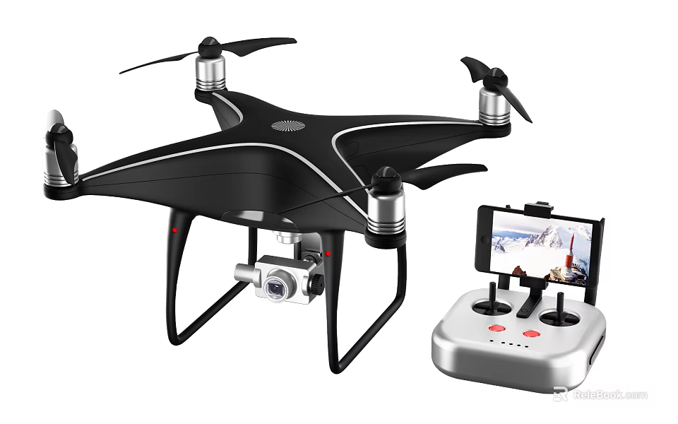 Advanced Intelligent Drone Smart Machine With HD Camera And Wireless Remote Controller 3d model 