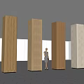 Sound-absorbing panel post 3d model