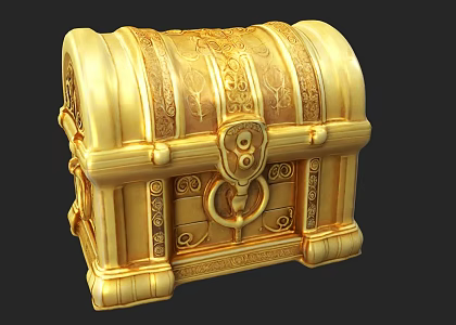 Cartoon Chest Game Chest Gold Chest Hand-painted Chest Treasure Chest Cartoon Chest Game Chest Gold Chest Hand-painted Chest Treasure Chest 3d model