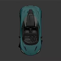 Turquoise Convertible Sports Car With Sleek Modern Design And Black Wheels
