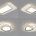 Elegant Modern LED Ceiling Light With Square Round Triangular Sleek Design