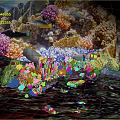 Vibrant Coral Reef with Colorful Tropical Fish and Diverse Marine Life Underwater