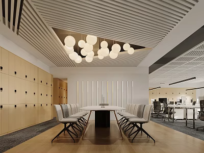 modern public office area office 3d model