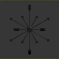 Modern Metal Chandelier With Geometric Arms And Contemporary Lighting Design Elements