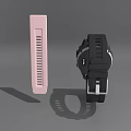 Stylish Smartwatch Accessories With Pink Strap And Black Device Buckle Design