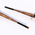 Vintage Wooden Baseball Bats With Nails As Durable Sports Training Equipment