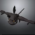 Fantasy Monster Character Design With Horns Wings Spikes And Claws 3D Render
