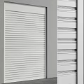 White Architectural Components Featuring Horizontal Slats And Perforated Design Elements 3d model