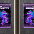 Vibrant ASTRONAUTVA Commercial Equipment With Neon Design And Astronaut Graphics