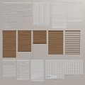 New Chinese-style venetian blinds roller blinds bamboo blinds 3d model