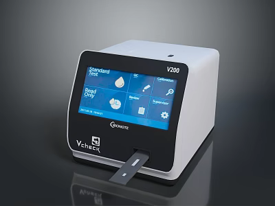 Vcheck V200 Testing Device With Touch Screen Interface And Detection Icons 3d model