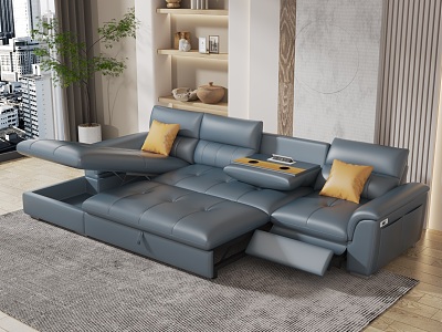 Modern Multiplayer Sofa Bed Multi-Function Sofa 3d model