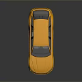 Yellow Modern Sporty Car With Sleek Exterior Design And Red Rims