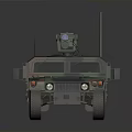 Military Camouflage Vehicle With Antenna Roof Mounted Equipment Off Road Tires And Tactical Design