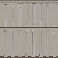 European Column Roman Column Gypsum Column Gypsum Line Cylindrical Square Column 3d model