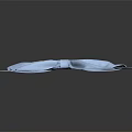 Light Blue Bow Decorative Ornament Set With Shiny Satin Fabric On Black Background