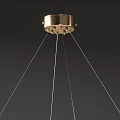 Modern Spiral Crystal Chandelier With Illuminated Rings In Dark Room Setting