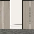 Modern Wooden Double Doors Design With Sleek Metal Handles Light Colored Walls And Marble Floor