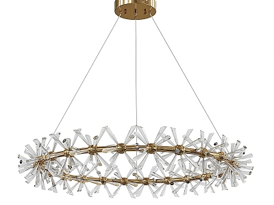 Modern chandelier ceiling tube lamp star glass 3d model