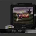 Vintage Gaming Console Displaying The Legend of Zelda With Game Controller And Cartridges