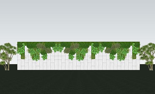 Modern plant wall landscape wall 3d model