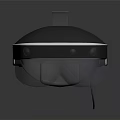 Modern VR Glasses With Black And Pink Design Transparent Lenses And Head Strap