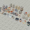 Various Styles Rural Self Built Houses Models Arranged On Ground