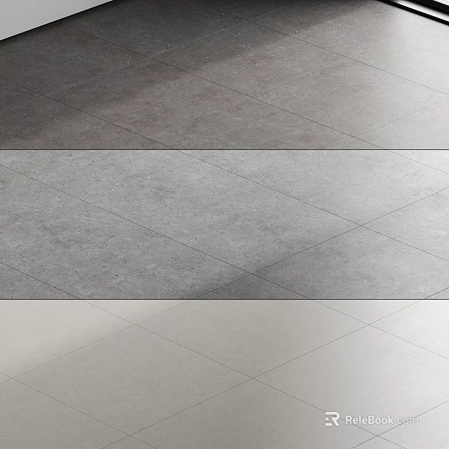 Different Colored Floor Tile Components With Gray Light Gray And White Textures 3d model 