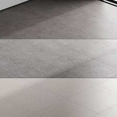 Different Colored Floor Tile Components With Gray Light Gray And White Textures 3d model