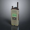 Military Weapon Communication Device With Green Body Antenna Screen Displaying 126 And Control Buttons
