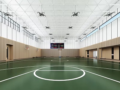 Modern Basketball Gymnasium Indoor Basketball Gymnasium Sports Center Basketball Gymnasium Sports Hall 3d model