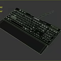 Black Wired Desktop Keyboard with Numeric Keypad and Ergonomic Design for Home Office Use