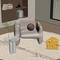 Modern Single Sofa 3d model