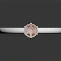 Shiny Silver Ring with Pink Gemstone Minimalist Design Elegant Accessory for Daily Wear