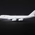 White Large Commercial Airliner With Four Engines And Aerodynamic Wing Structure