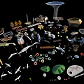 Various Creative Garden Ornaments With Pavilions Pergolas Seats And Decorative Structures