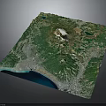 Stunning Mountainous Terrain Landscape With Lush Green Vegetation And Coastal Waters