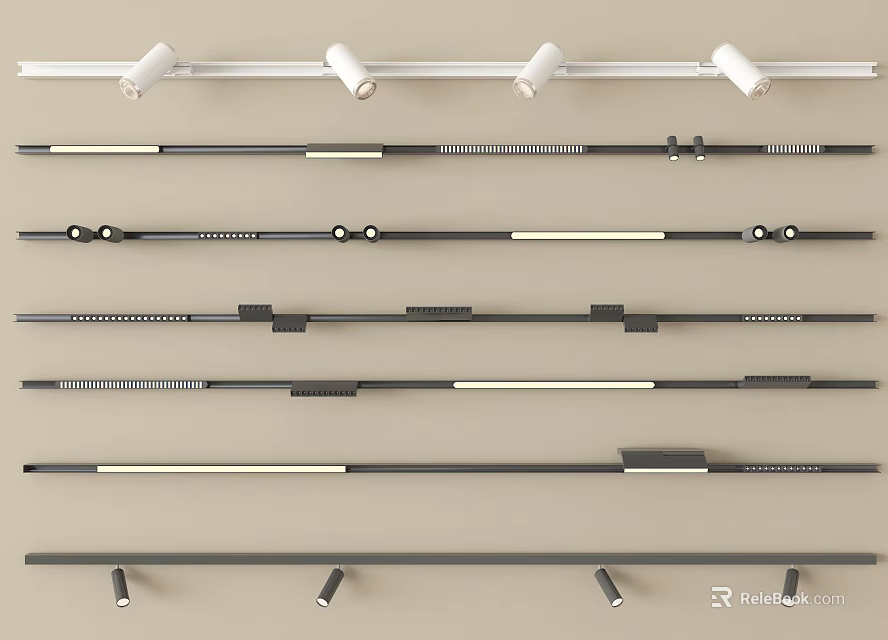 Contemporary Downlights And Spotlights With Various Designs For Home Lighting 3d model 
