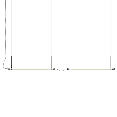 Contemporary Linear Pendant Light With Sleek Metal Frame And Hanging Design Structure 3d model