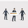 A man in a suit 3d model