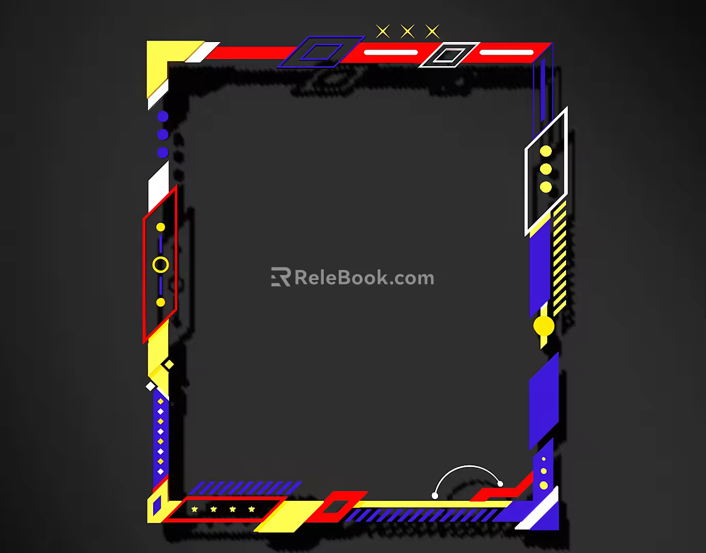 Modern science and technology lines science and technology lines modeling culture wall 3d model