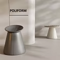 POLIFORM Modern Stools Featuring Gray And White Dot-Patterned Designs 3d model