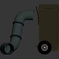 Portable Industrial Dehumidifier Machine With Long Flexible Hose Control Panel And Wheels