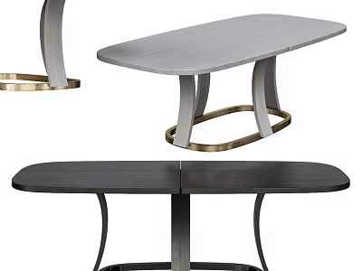 Modern Minimalist Coffee Table Designs With Gray Black Wooden Tops And Gold Metal Legs 3d model