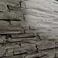 Rustic Gray Stone Wall With Natural Textured Surface And Irregular Stone Layers