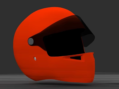 Car Racing Red Helmet Design For Automotive Sports Safety Gear 3d model