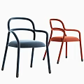 Stylish Modern Leisure Chairs with Red Blue Light Blue and Black Colors for Home Living Space