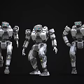 Skinned Skeleton Robot Animation Mechanical Warrior AI Smart 3d model