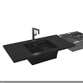 Modern Stainless Steel Kitchen Sink With Single Bowl Faucet And Drainer Rack Design