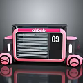 Airbnb 09 Pink And Black Computer Device With Stylish Grille Design And Modern Smart Features